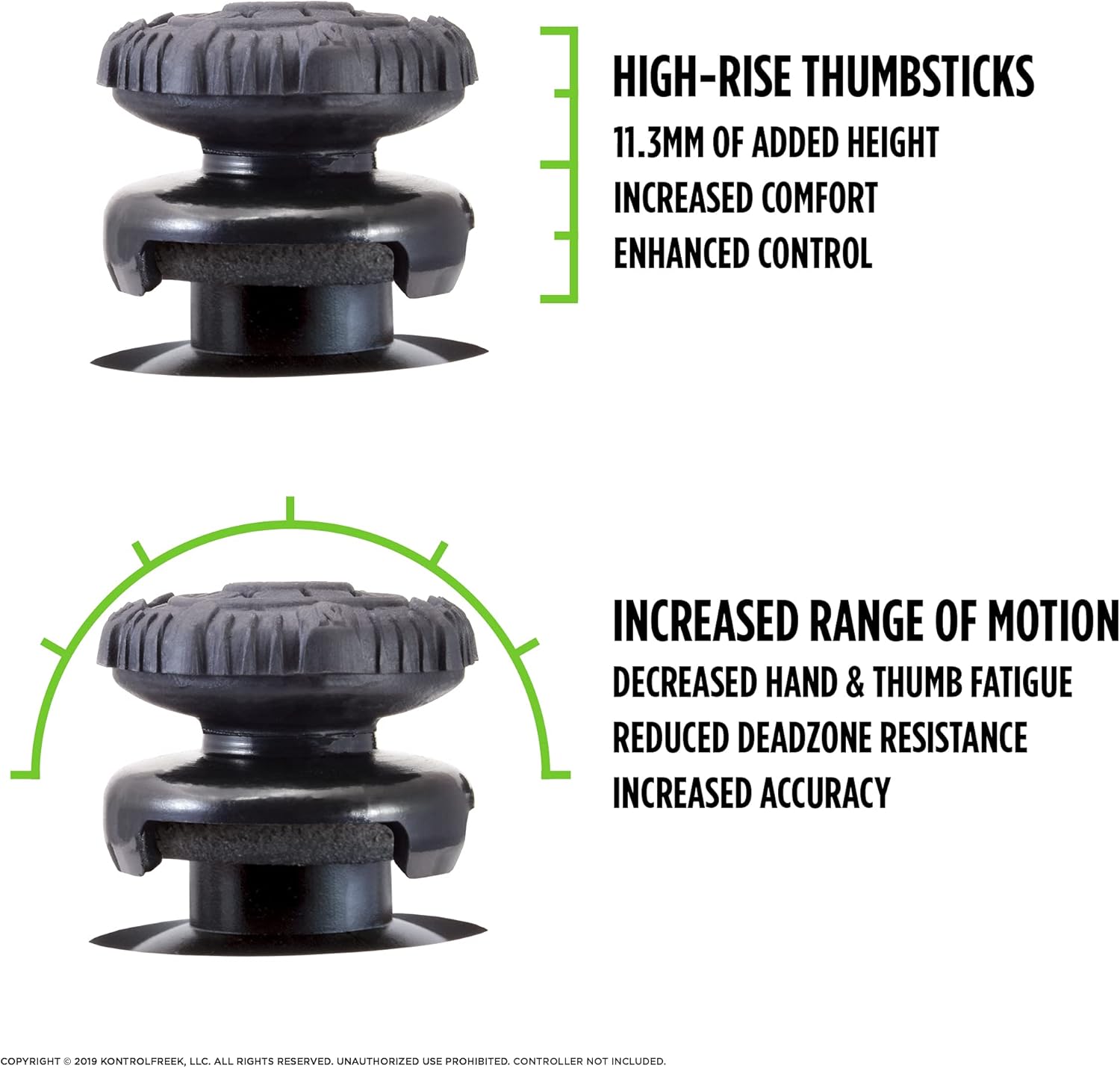 KontrolFreek FPS Freek Battle Royale Nightfall for Nintendo Switch Pro Controller | Performance Thumbsticks | 2 High-Rise Concave | Black - Image 3