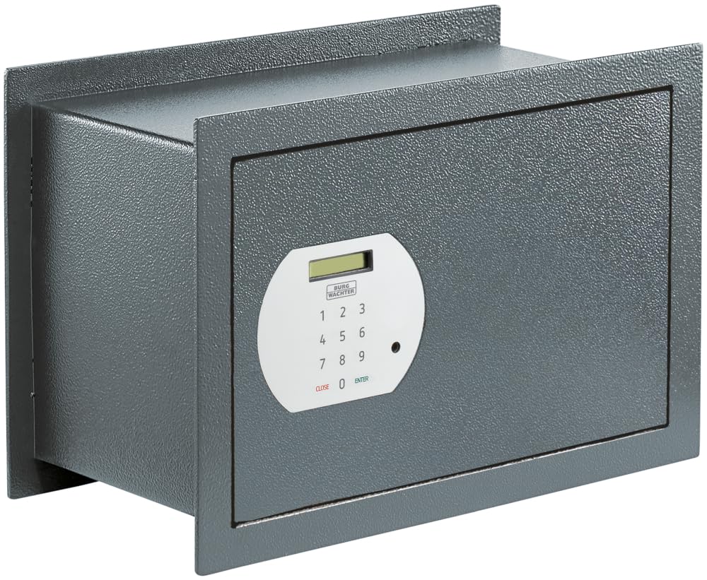 Burg-WÄCHTER Cassaforte da parete con serratura a combinazione, 16,5 l, 15,37 kg, Pure-Safe PSW 130 E, antracite, esterno: 313 x 445 x 195 cm (A x L x P)