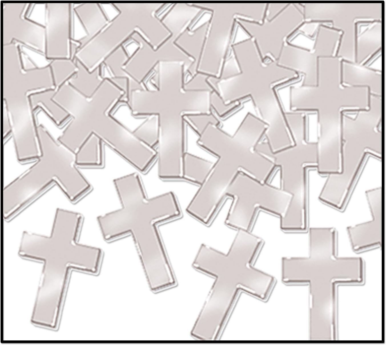 Fanci-Fetti Crosses (silver) Party Accessory (1 count) (1 Oz/Pkg)