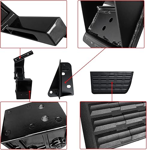 Miniatura 3 de NINTE Paso retráctil de la cama lateral del parachoques trasero para Toyota Tundra 2022 2023 Paso de camión plegable Escalón retráctil para puerta