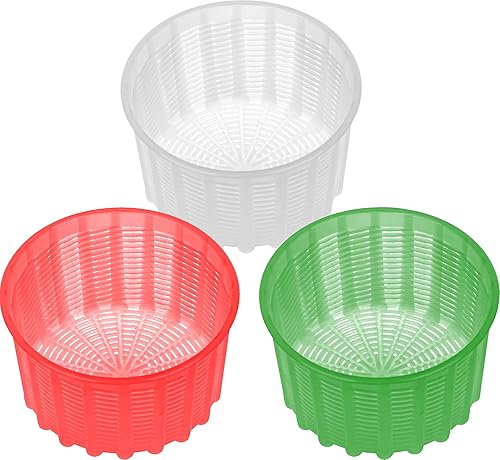 Cheese Making Mold - Plastic Ricotta Basket 3 Pcs -