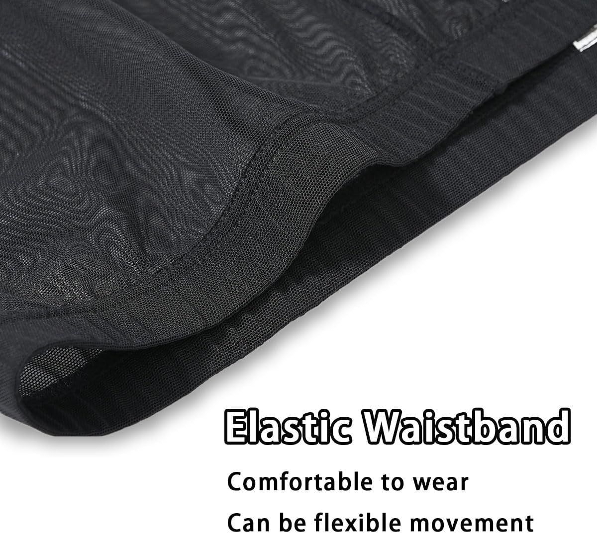 Mens Sexy See Through Underwear Ice Silk Mesh Boxer Briefs Breathable Bulge Pouch - Image 6