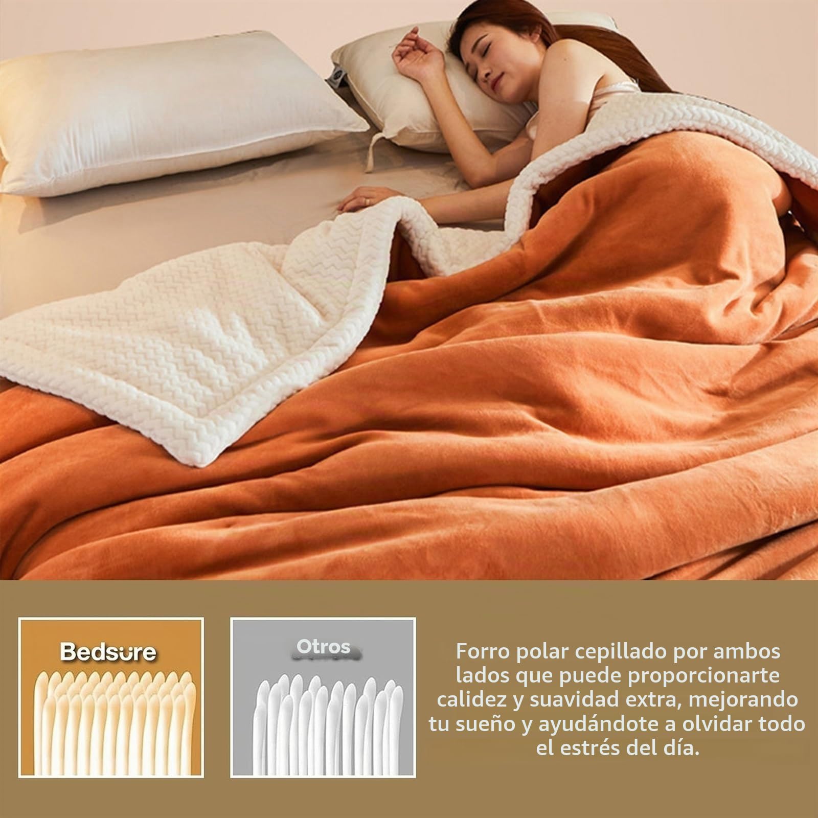 Manta Cálida Borreguillo para Sofá y Cama 150x200 180x200cm - Mantas Polar Doble Capa Reversible Extra Gruesa, Calientes Super Suaves y Cómodas(Color 9,200x230cm)