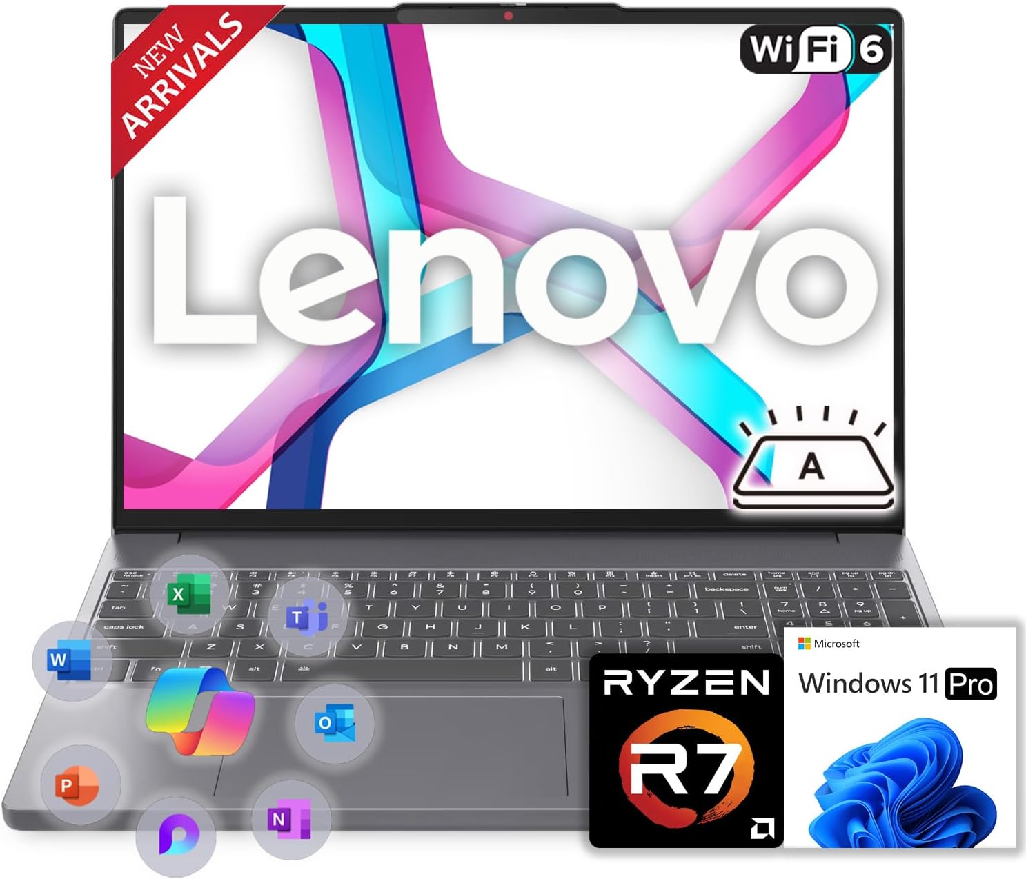 Lenovo 2026 New Generation 15.6″ Business and Student Laptop | AMD Ryzen 7 5825U…