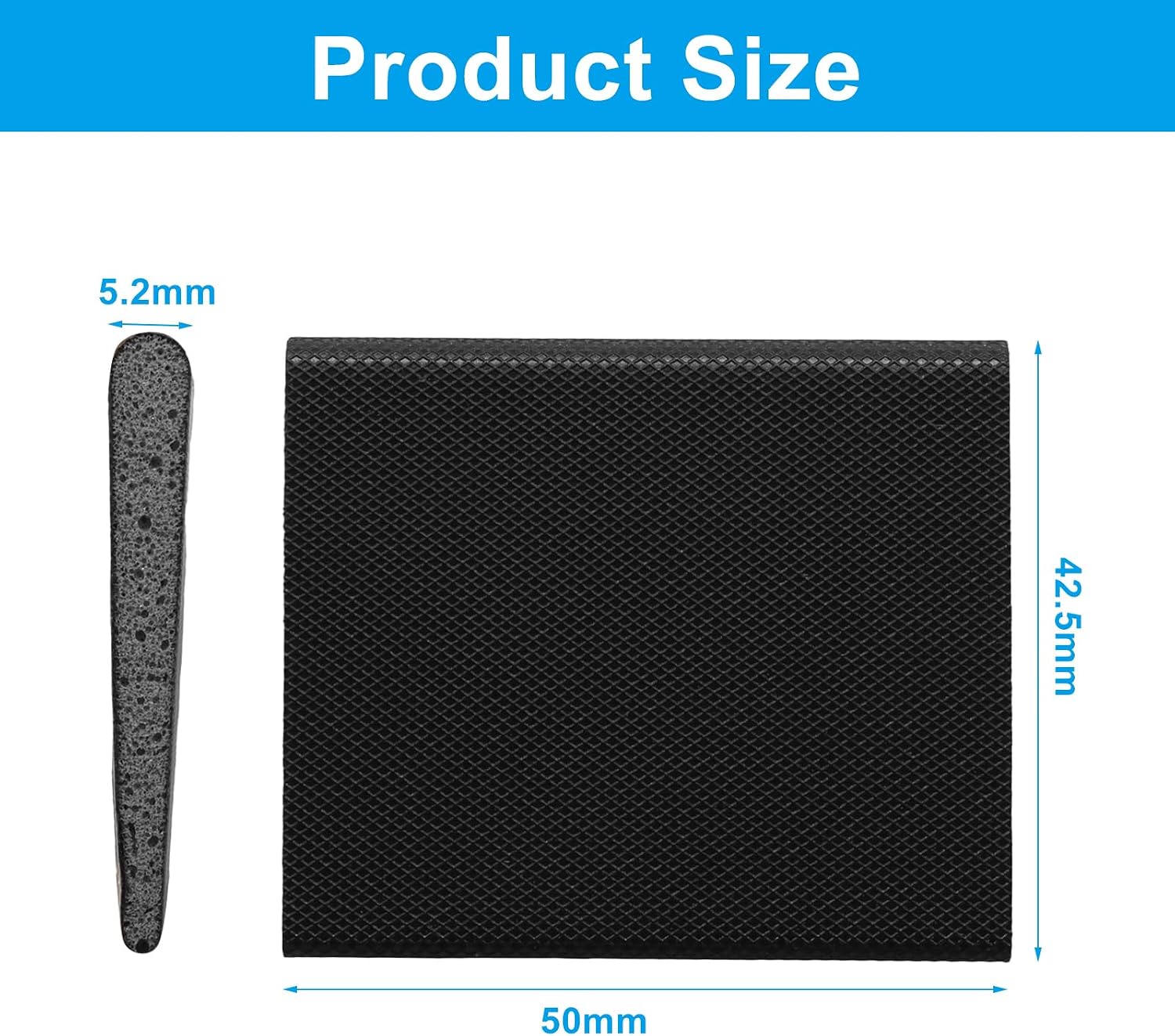 Self-Adhesive Corner Seals, 6 Pack, Black PU Leather image 2