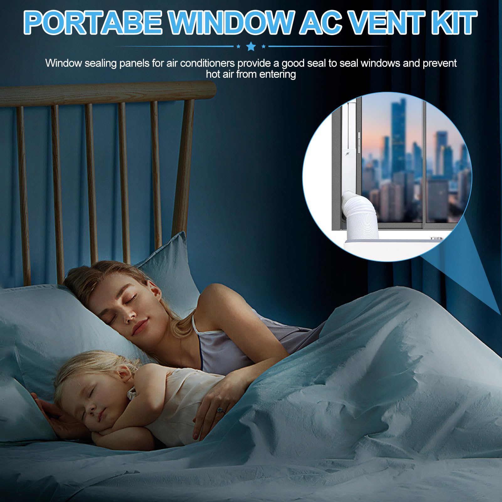 Fensterabdichtung Für Mobile Klimageräte, 3 Stück Klimaanlage Fensterabdichtung Rolladen Mit 150mm Klimaanlage Schlauch Adapter, Abluftschlauch Fensterdurchführung, Kein Bohren(A)
