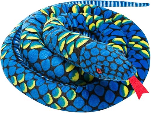 Miniatura 5 de Peluche gigante de serpiente de peluche, regalo de cumpleaños para niños y niñas (azul, 110 pulgadas)