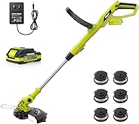 EWORK 20V Cordless Weed Wacker: 12-Inch String Trimmer/Edger with Auto Line Feed, 2.0Ah Battery, Charger & 6 Spools