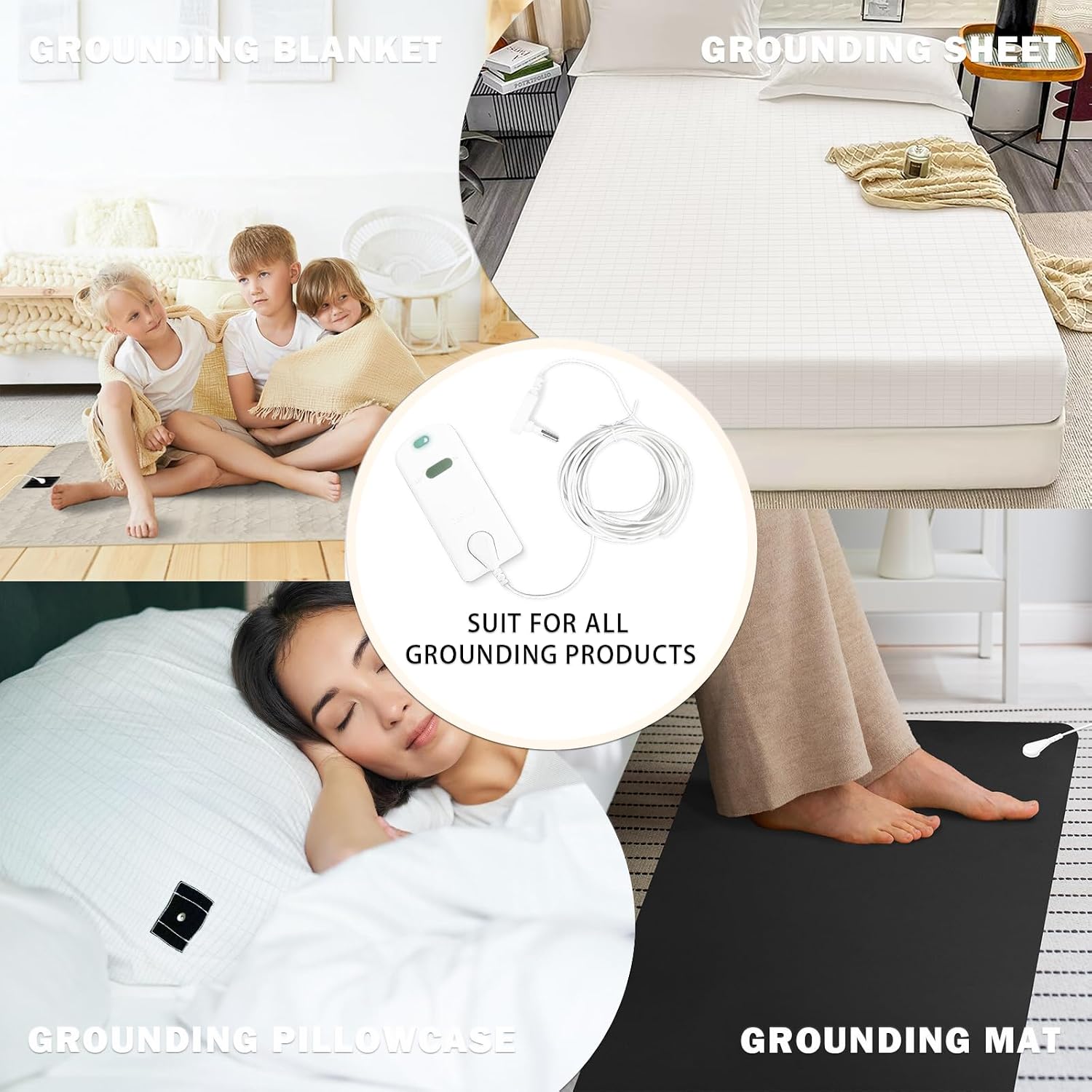 Grounding Tester with Grounding Wire (White)