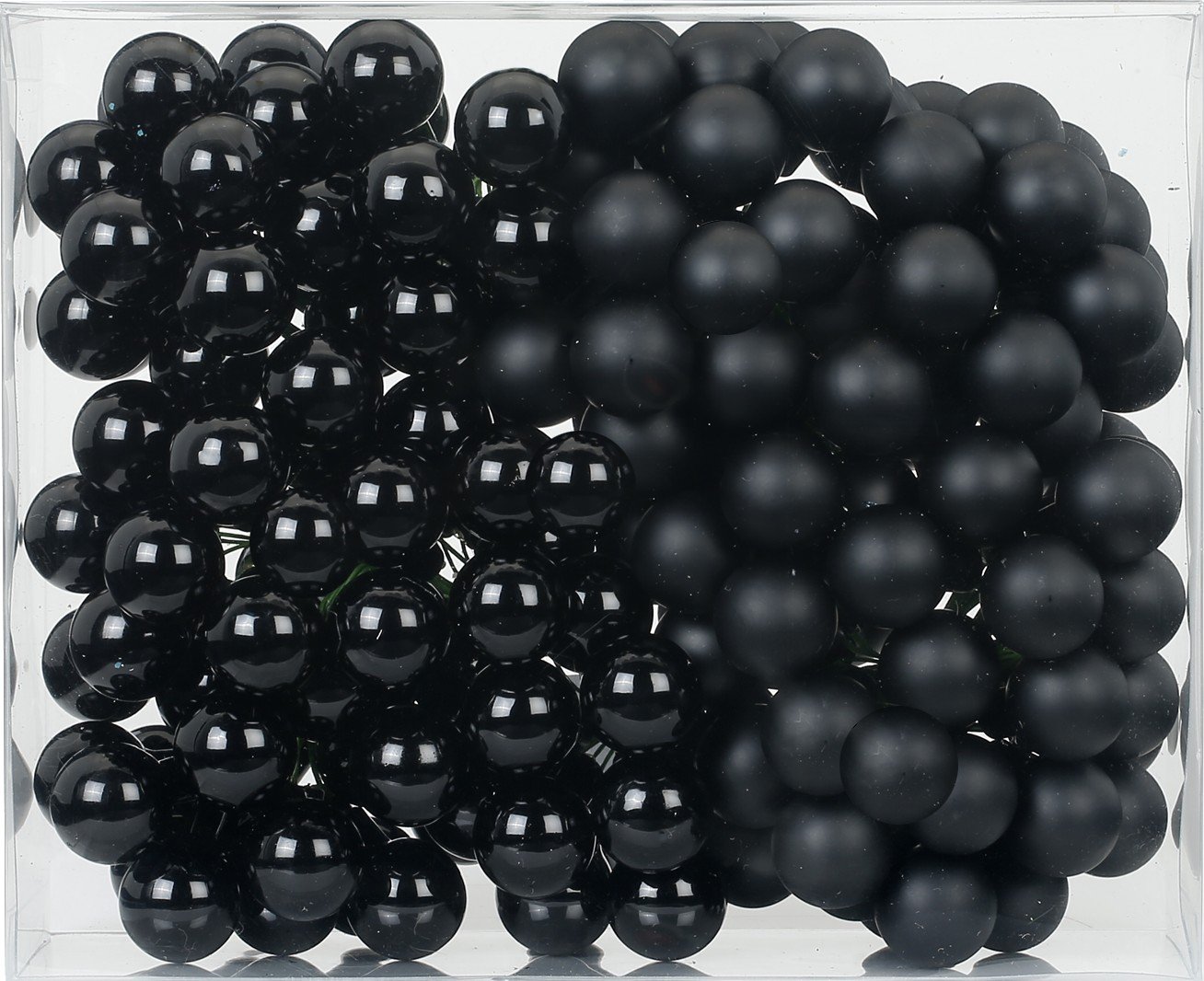 Boules de Noël baies noires haut de gamme MAGIC en lot de 144 pour décorateurs exigeants