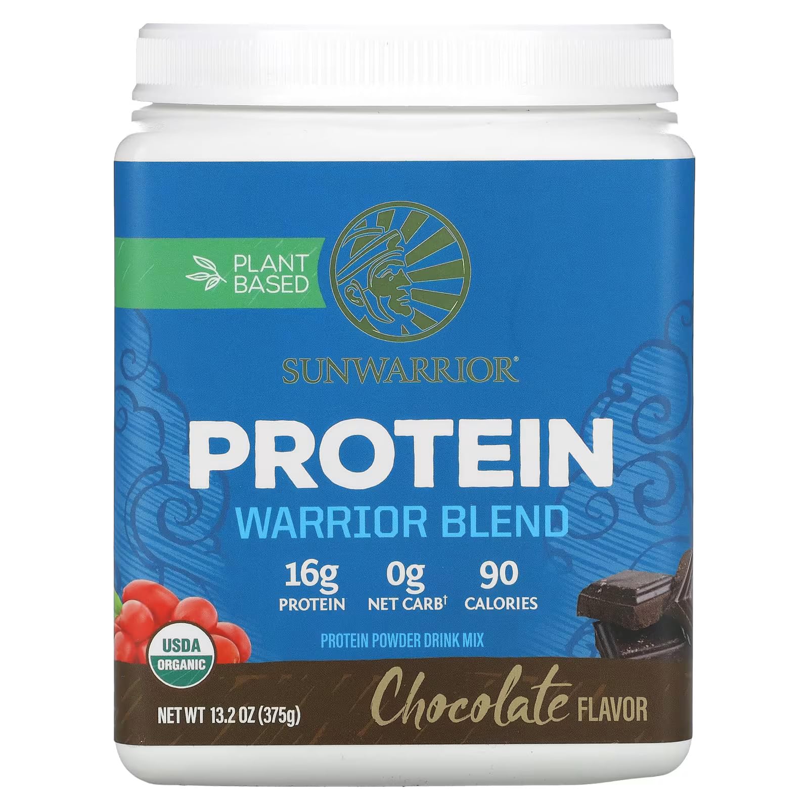 Warrior Blend High Performance| Plant-Based | Keto-Friendly |Vegan |Organic Protein Powder Chocolate 375 g