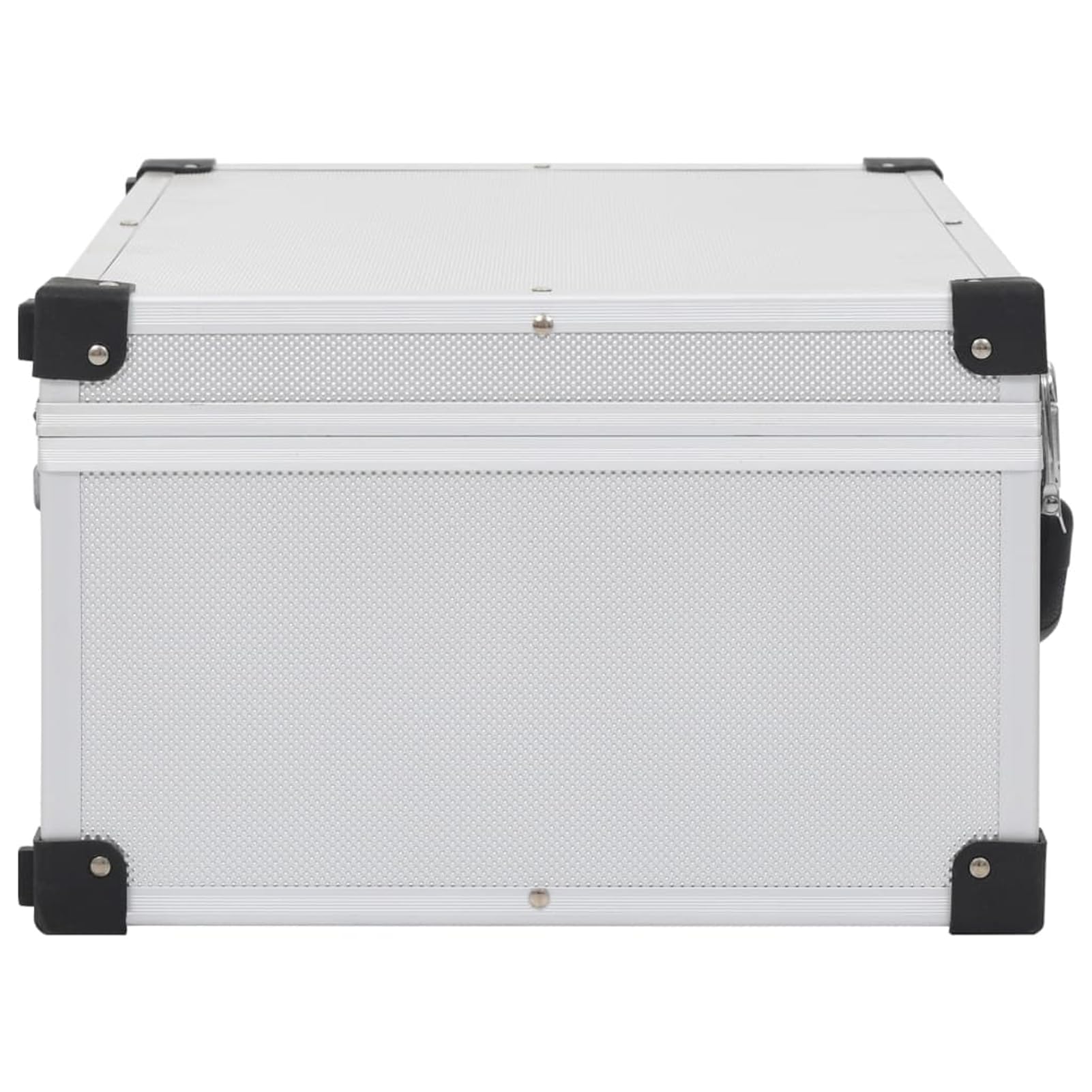 Gecheer Estuche de CD de Aluminio con Cerradura - Organizador de Discos con Llaves - 43 x 29,5 x 18,5 cm - Plateado Modelo YHSLRZJ-91856ES