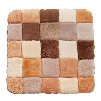 Amazon.co.jp: 萩原 ムートン 座布団 シートクッション ブラウン