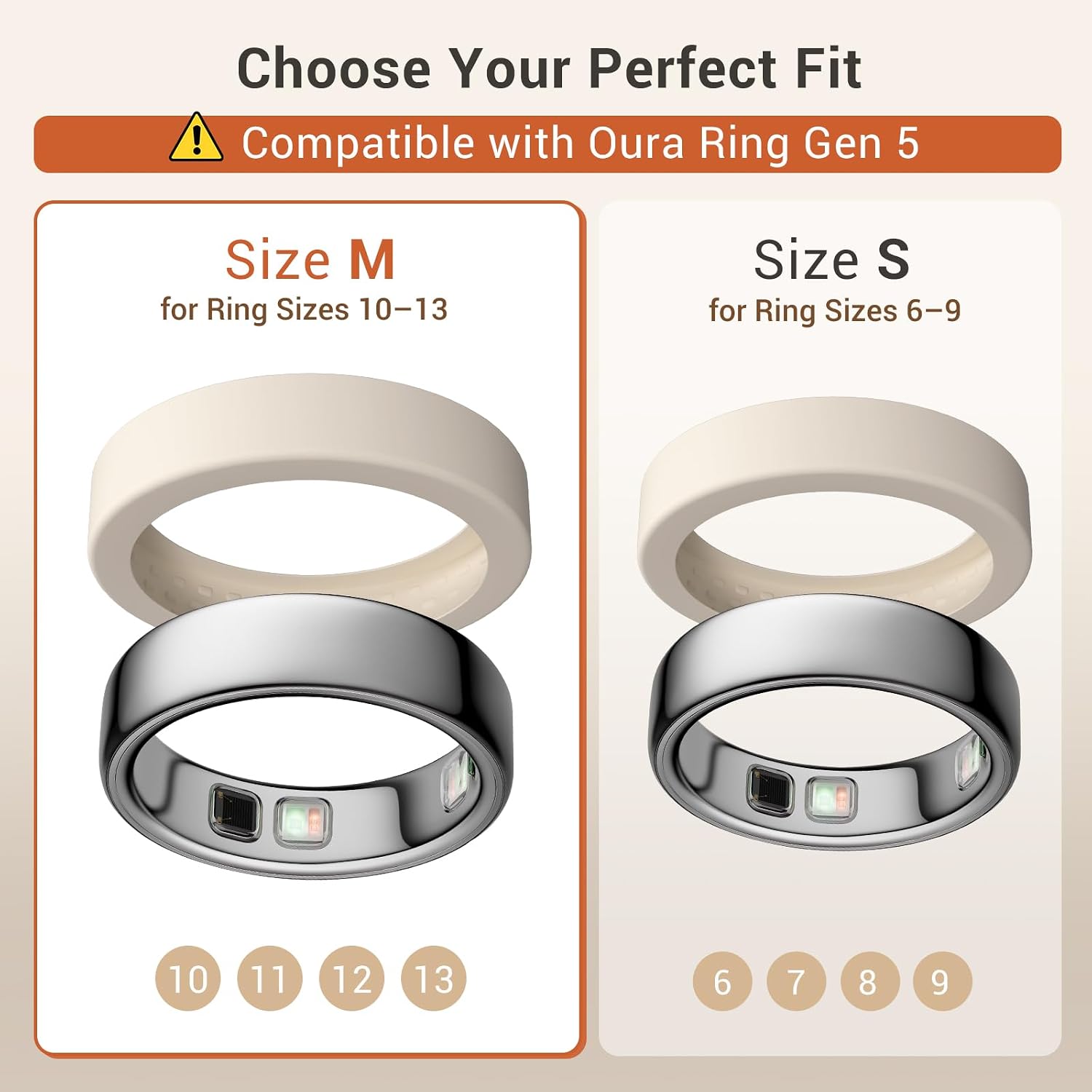 CoBak 10 Pack Ring Cover Compatible with Oura Ring 5