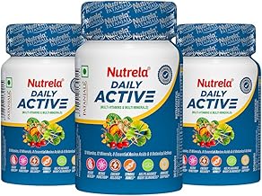 Nutrela Multivitamin by Patanjali | 30 Veg Tablets Pack of 3 | With Vitamins, Minerals, Natural Extracts & Amino Acids | Daily Wellness Supplement for Men & Women