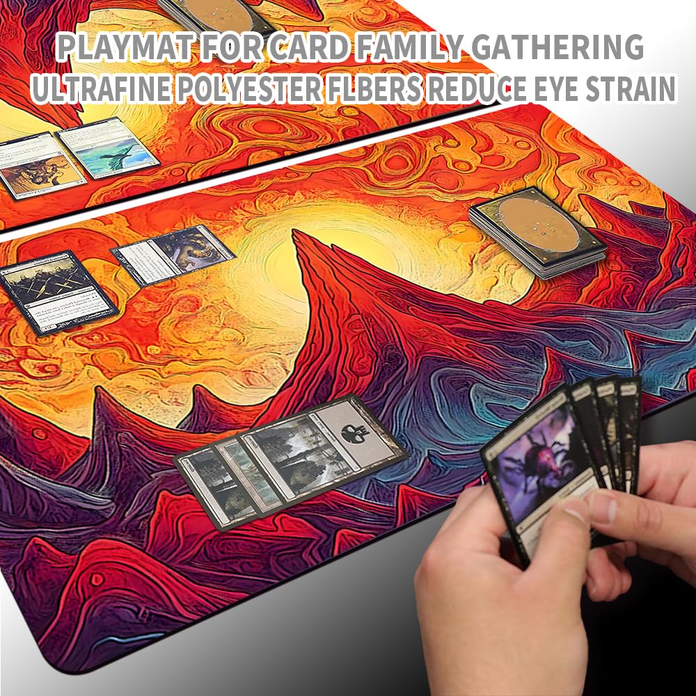 MTG Tappetino da gioco – 60 cm x 35 cm, arte originale, antiscivolo, TCG, con fondo in gomma e bordi cuciti, Commander TCG Rollbar & Pieghevole (No Zone, mtg49-5)