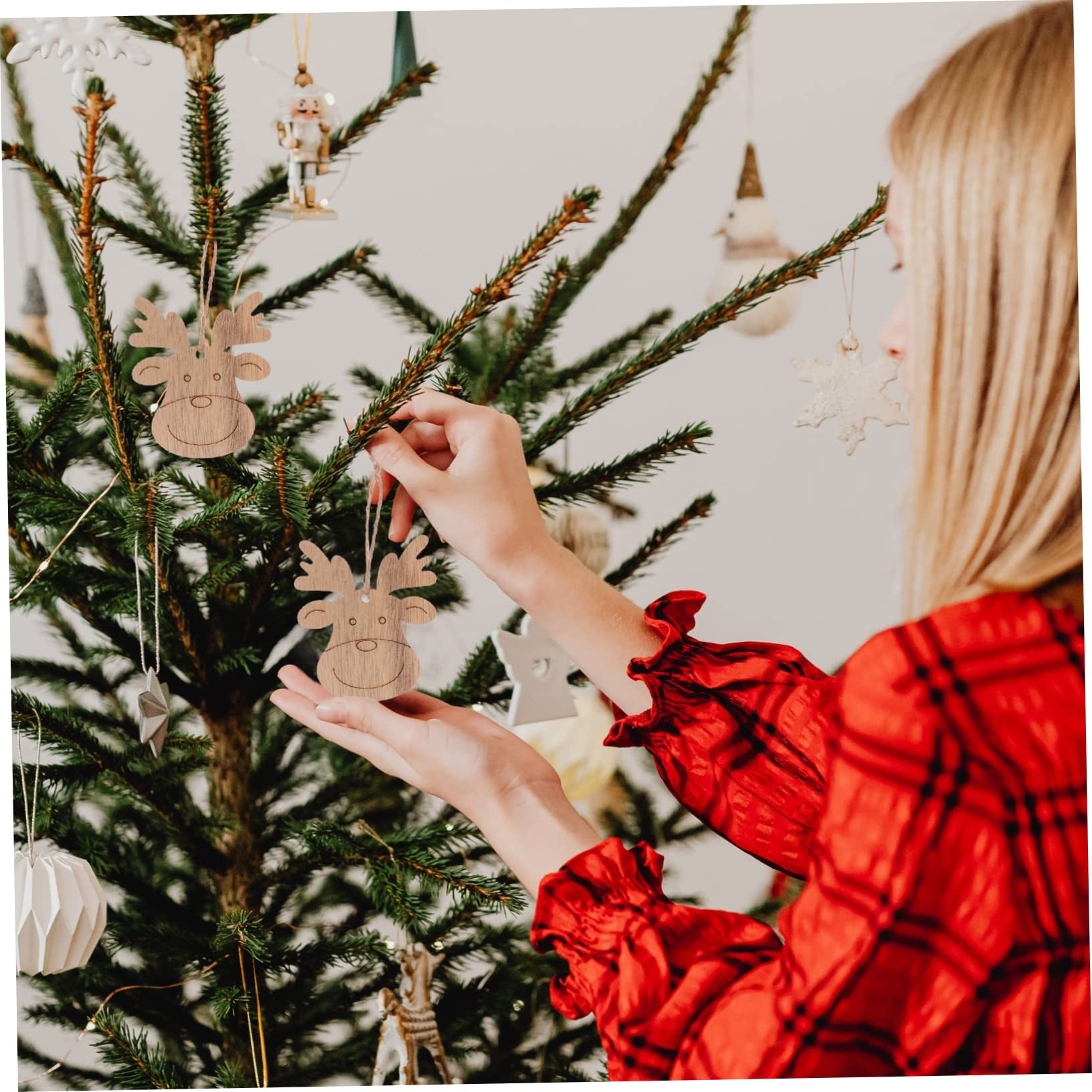 80piezas Rodajas De Madera Para Manualidades De Navidad Decoraciones De De Madera Natural Surtido De Chips Acabado y Celebraciones
