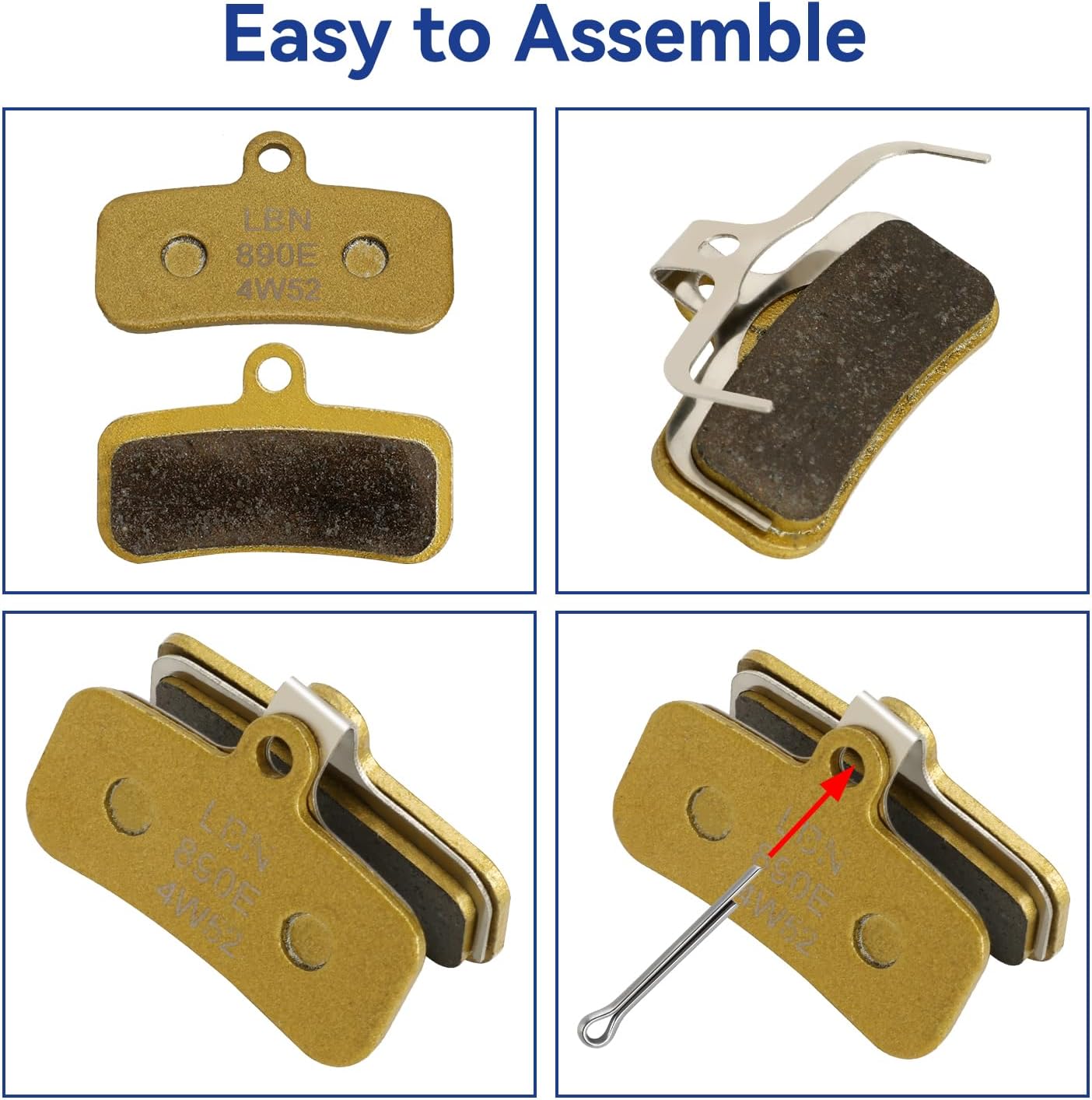 Brake Pads Front and Rear Compatible with Surron Light Bee X and S Talaria Sting MX3 MX4 XXX Segway X260 X160 Electric Dirt Bike Sur-Ron LBX LBS Dirt E-Bike Parts - 6 Packs