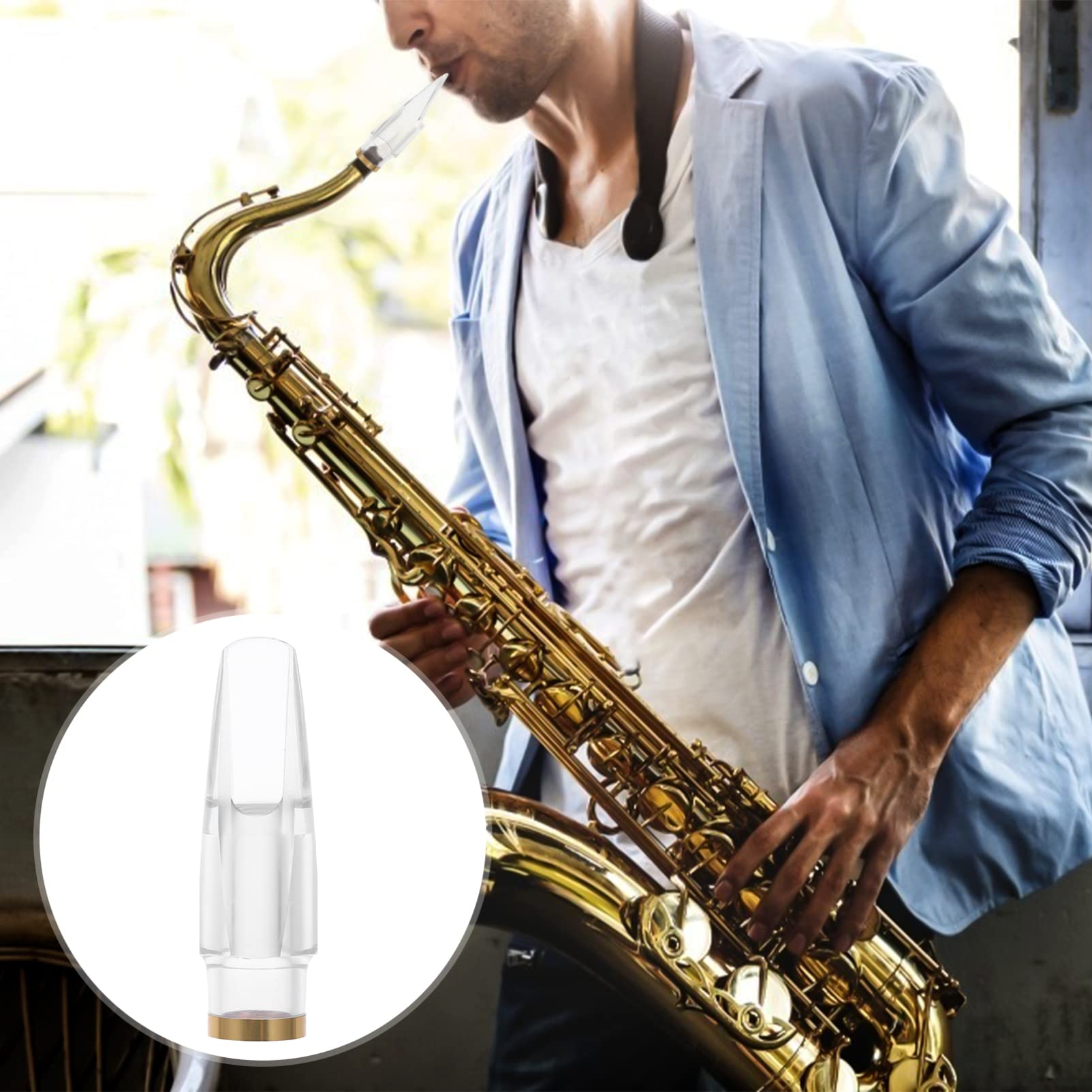 Toyvian 3pièces Bec De Saxophone Alto Transparent Accessoire Professionnel Pour Améliorer Le Remplacement Pour Musiciens Débutants Et Confirmés