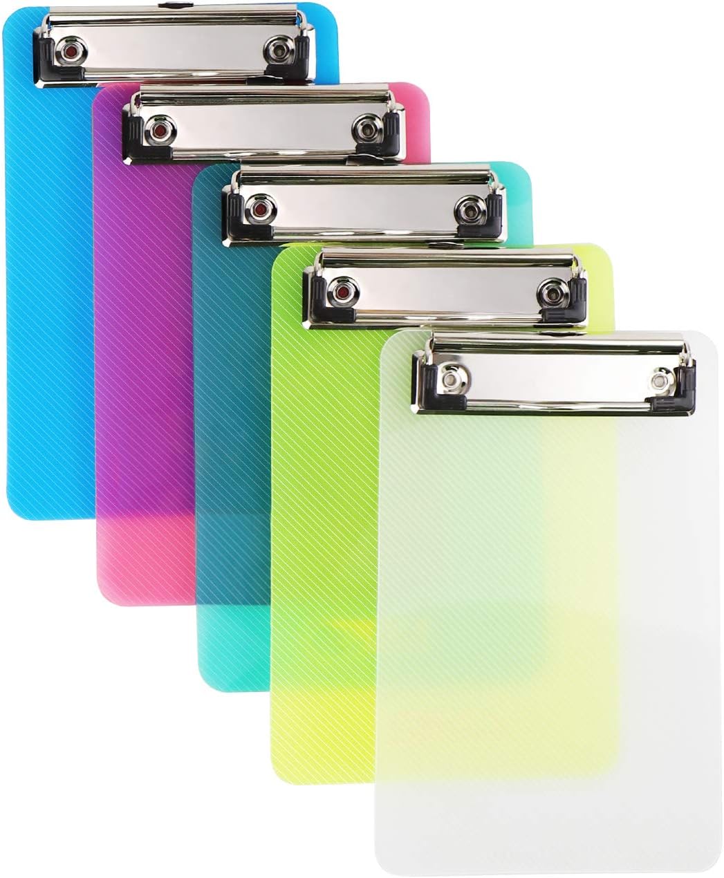 Mity rain Plastic Colorful Mini Clipboard, Pretty Cute Clipboard Memo Size Pocket