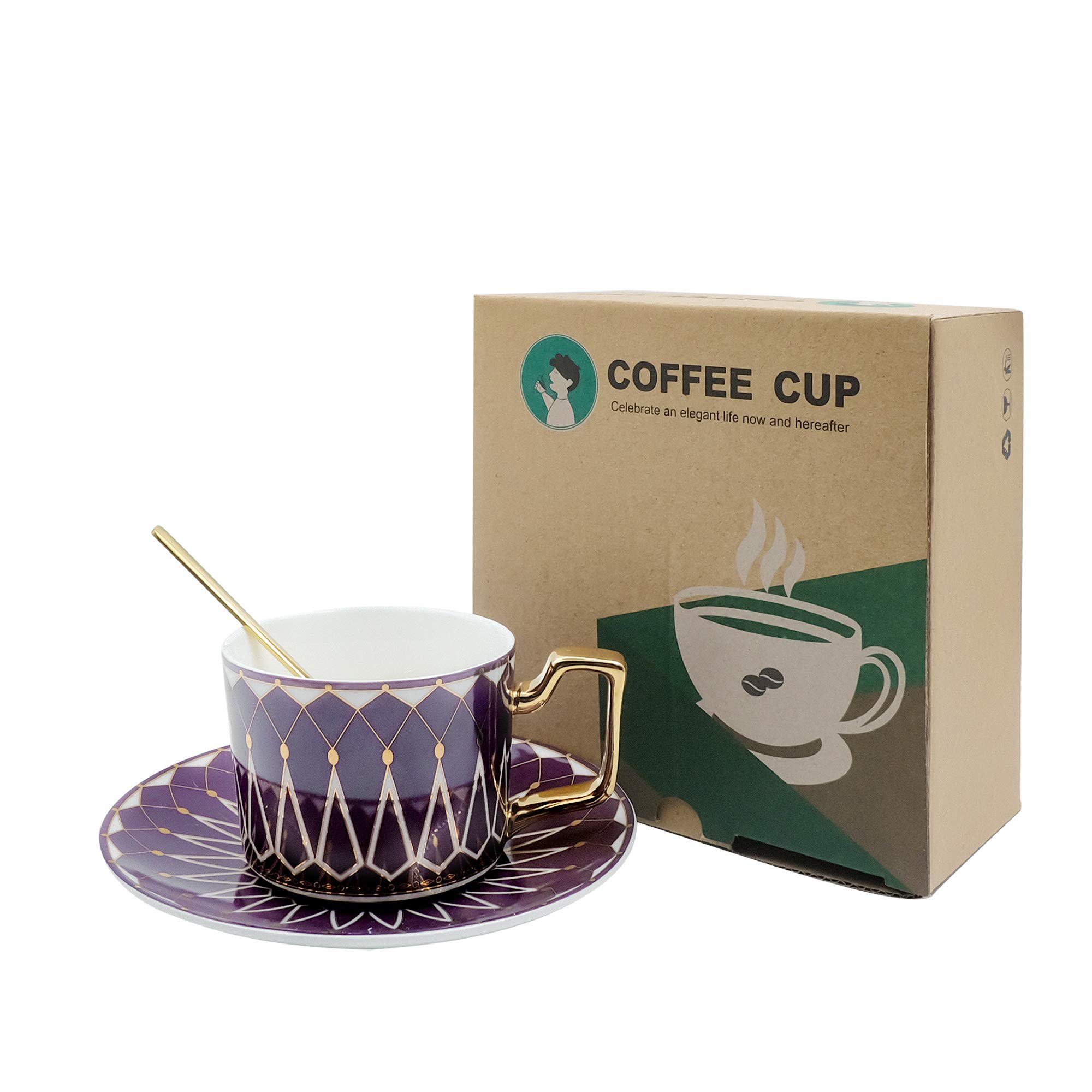 209,8 G Bone China, Bella Tazza Da Tè Opaca Smaltata Con