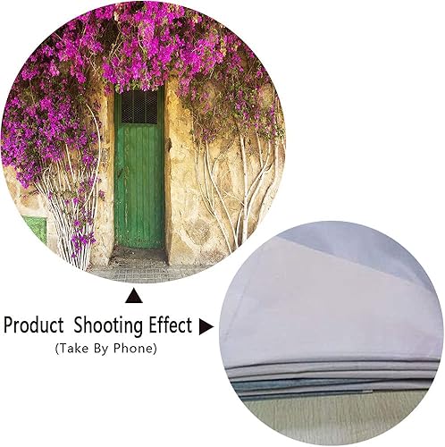 Miniatura 5 de Fondo de puerta de madera verde de 7 x 5 pies, escena de primavera, naturaleza, flores rojas, fondos, baby shower, recién nacidos, Retrato de sesión