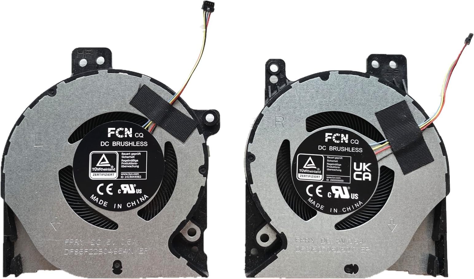 New Cooling Fan CPU GPU for Laptop Compatible with ASUS NR2201ZA GZ301Z GZ301VU ROG Z13 X Replace# FPRY FPRX DFS5F22B04954N DFS150705L50T DC5V 0.5A One Pair