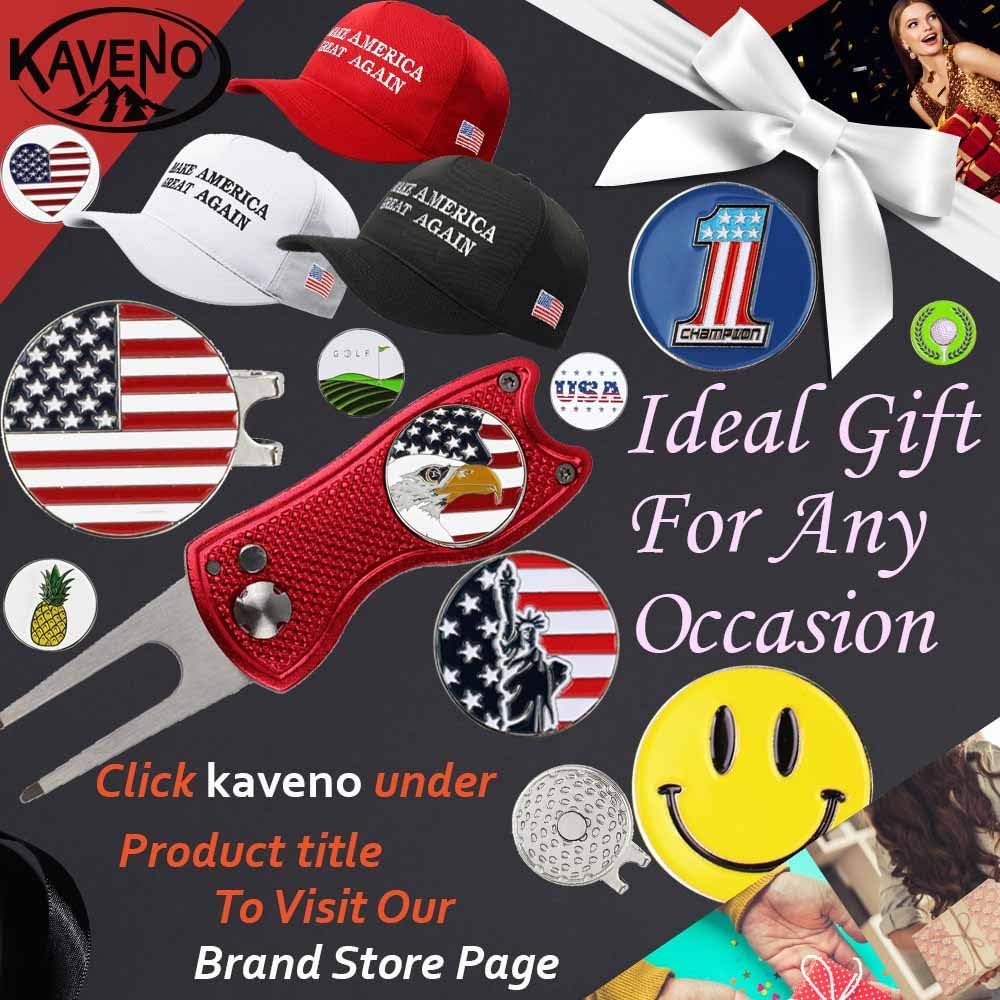 review kaveno Golf Ball Marker, Golf Collection Series Assorted Design, Pack of 5/10/20