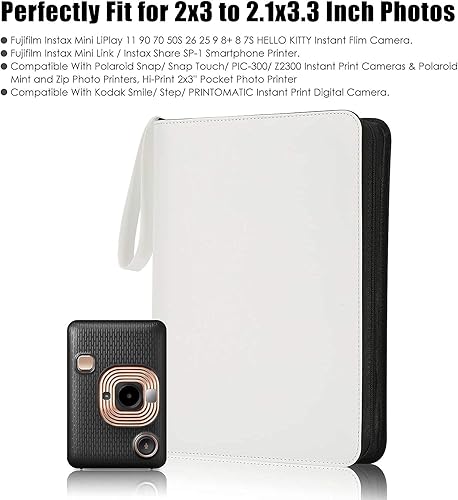 Miniatura 9 de Paquete de 2 álbumes de fotos de 540 bolsillos para cámara instantánea Fujifilm Instax Mini 11 90 70 9 8+ 8 LiPlay, cámara instantánea Polaroid Snap