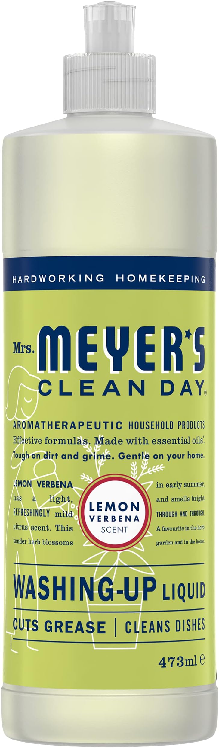 Mrs Meyers Clean Day Washing Up Liquid, Lemon Verbena, 473ml
