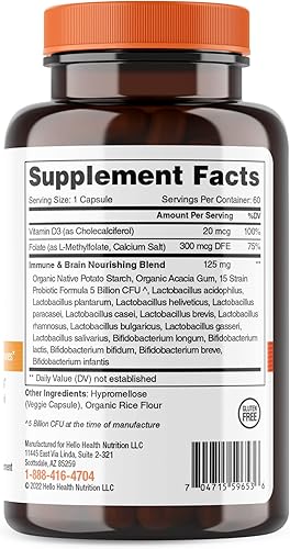 Miniatura 8 de Probiótico diario para mujeres, hombres y niños probióticos  Grandes prebióticos y probióticos para la salud intestinal y el apoyo inmunológico +