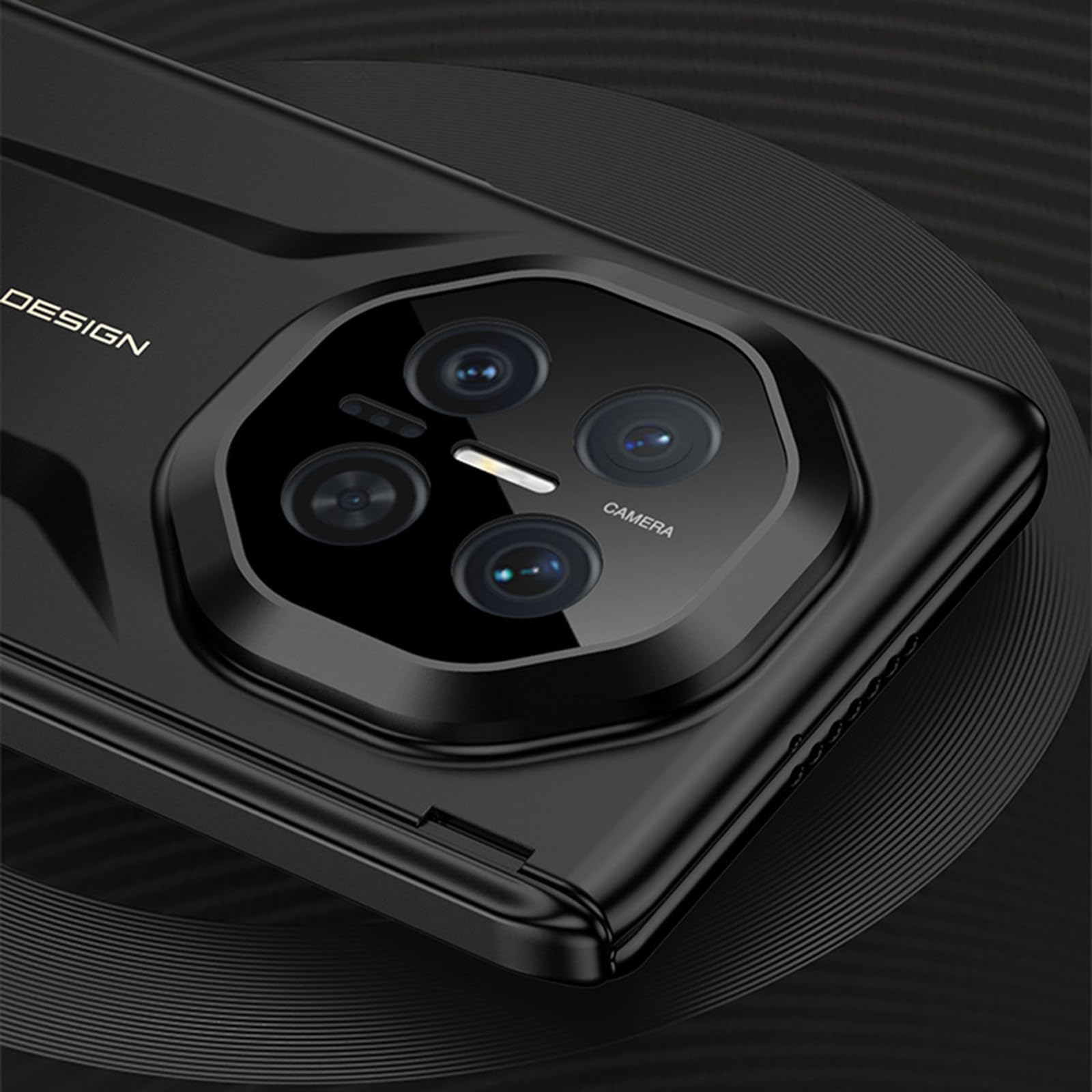 Etui do Huawei Mate X7, wbudowana osłona ekranu, ochrona stojaka zawiasowego PC pokrowiec na całą obudowę, odporna na wstrząsy podpórka, czarna, Mate X7