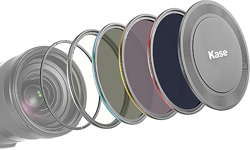 Miniatura 2 de Kase Wolverine Revolution Kit de filtro Pro ND de 2.835 in, magnético, a prueba de golpes, vidrio óptico templado con anillos codificados por color,