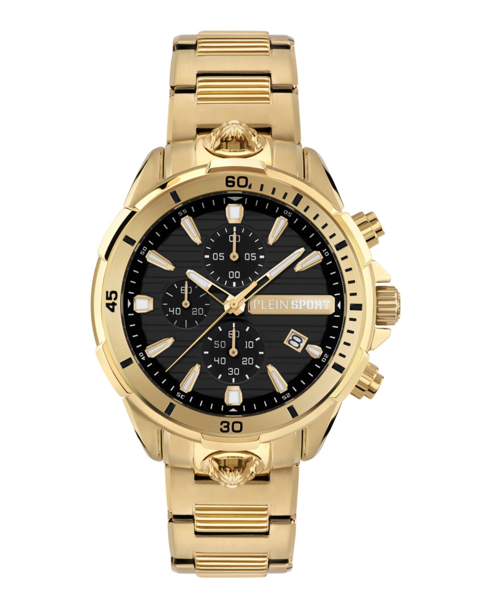 Plein Sport PSBEA0724 - Orologio analogico al quarzo, da uomo, in acciaio INOX, Oro/​Oro/​Acciaio - Psbea0724