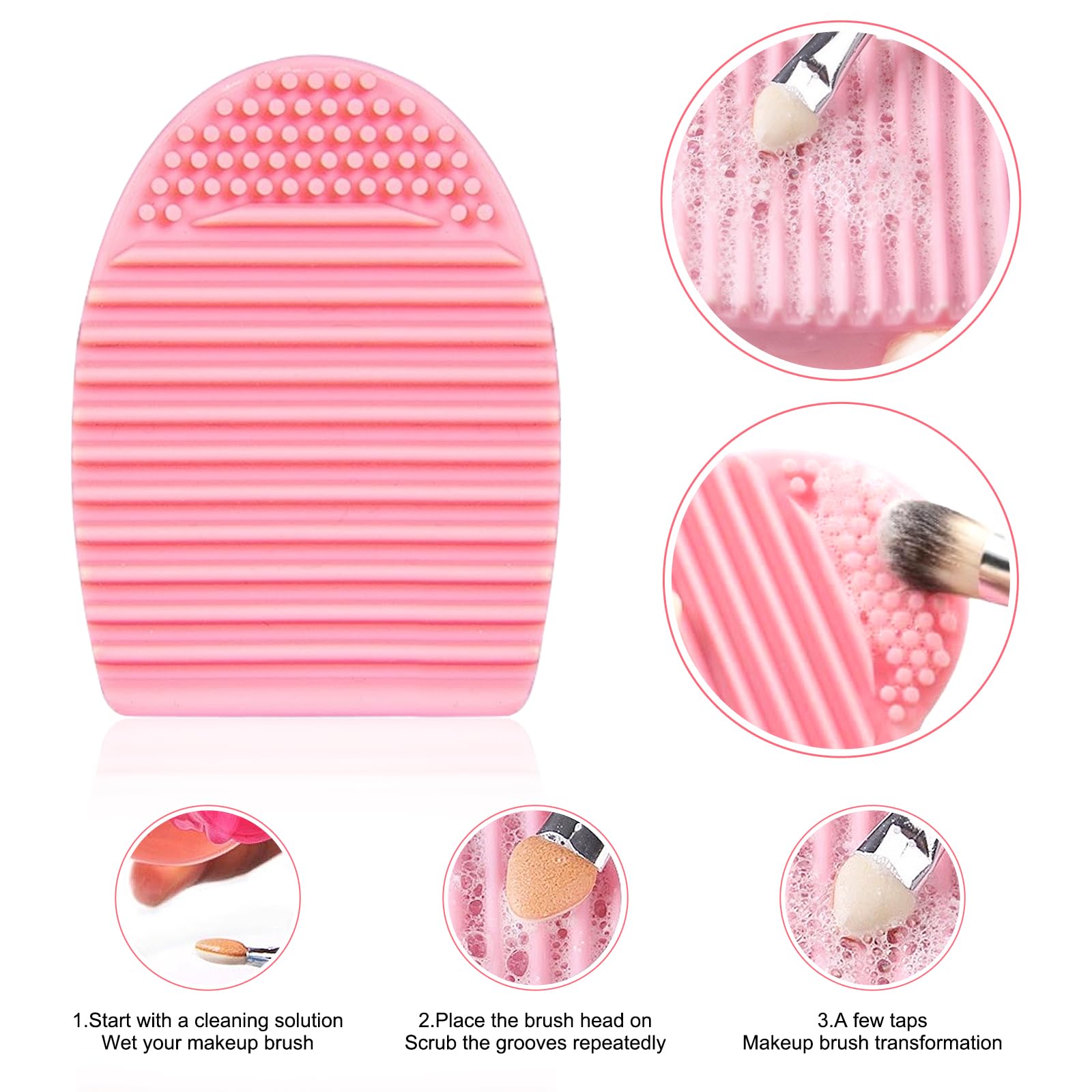 UCAMP Organizador Maquillaje,Organizador de Maquillaje con soporte para brochas,de plástico de 3 niveles con asa y tapa transparente,soporte Organizador Cosmeticos impermeable y a prueba de polvo