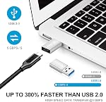 Guermok USB C à USB Adaptateur 3.0(2-Pack), USB C Femmes à USB Adaptateur Homme Compatible avec iPhone14 15 16 Pro Max iPad, Ordinateurs portables PC Banques d'électricité et plus USB-A Dispositifs, 5Gbps & Chargement rapide