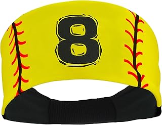 MadSportsStuff Player ID Softball Stitch Headband (Yellow, 8)-picture-21
