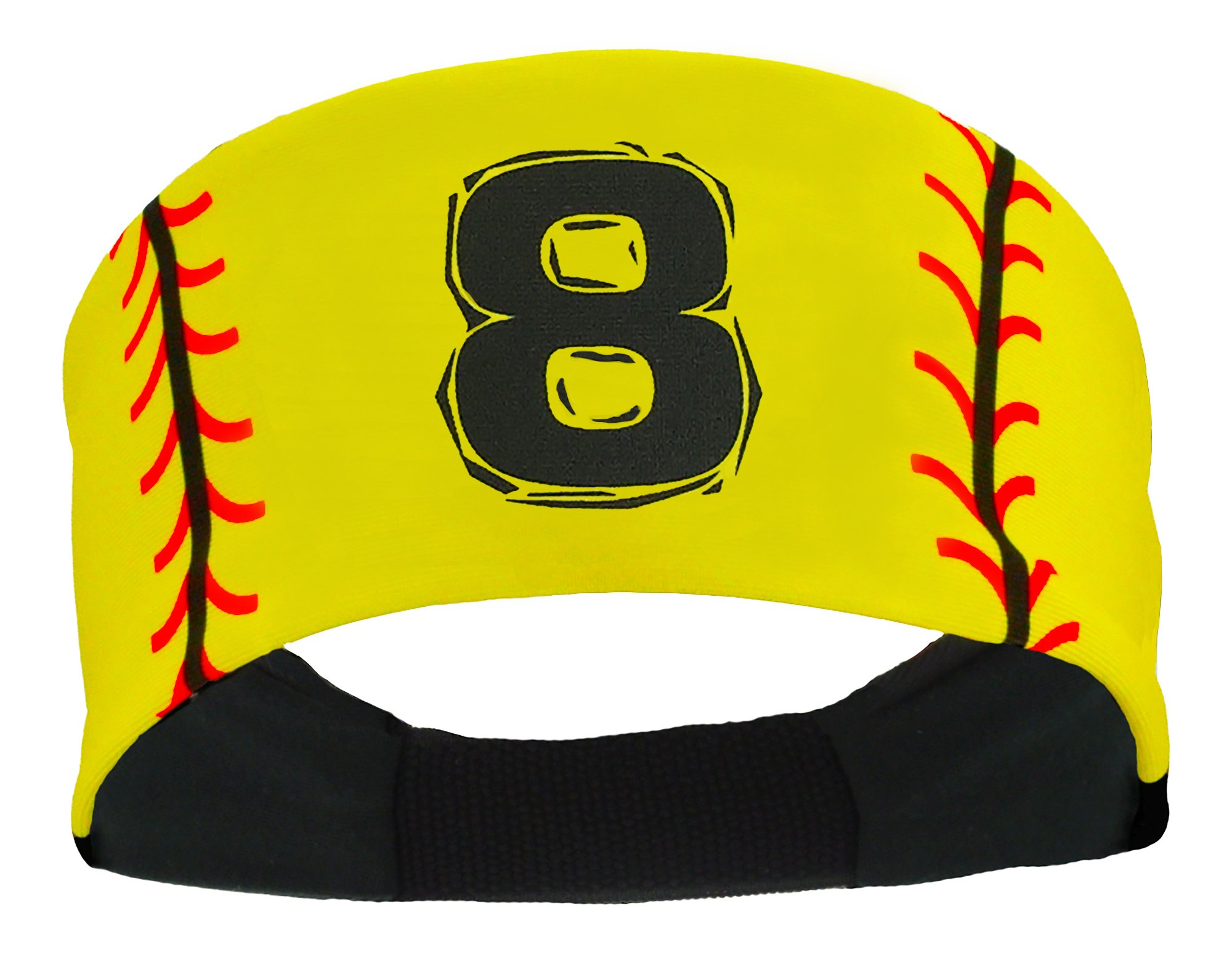 MadSportsStuff Player ID Softball Stitch Headband (Yellow, 8)-picture-17