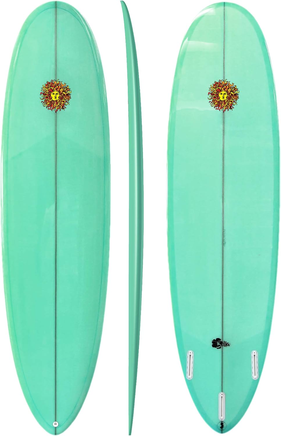 KONA SURF CO. Bella PU Midlength Surfboard Includes Fins