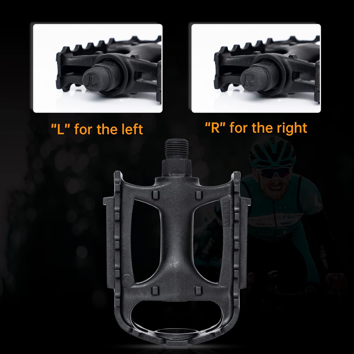 Alston Universal Road Bike Pedals Lightweight Non-Slip Wide Flat Cycling Pedals Fit for for E-Bike, Urban Commute, MTB Bikes 9/16" : Sports & Outdoors