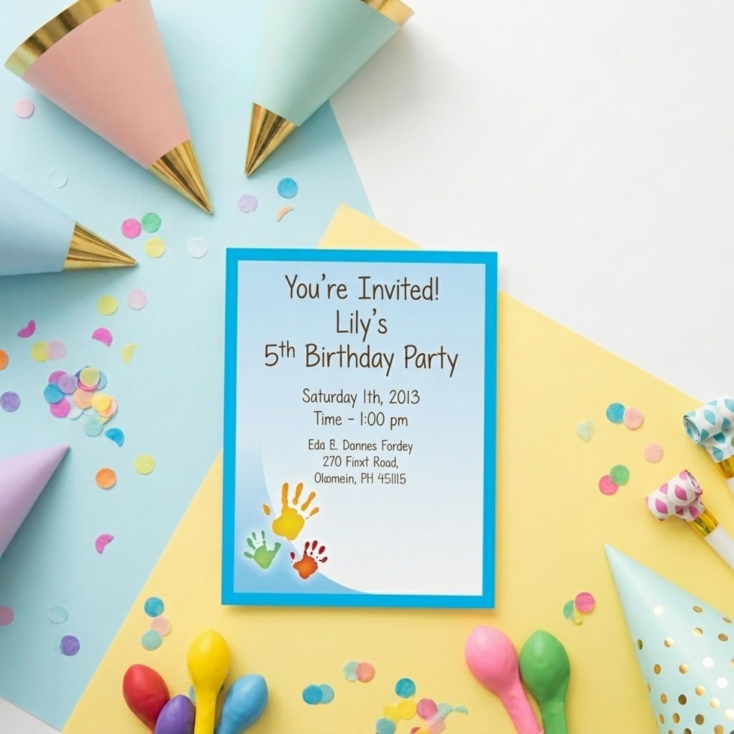 PaperDirect Boldly Colorful Handprints Stationery, 8.5 x 11, Acid-Free, Writing Paper for Letters, Invitations, Scrapbooking, Cards, 25 Sheets image 3