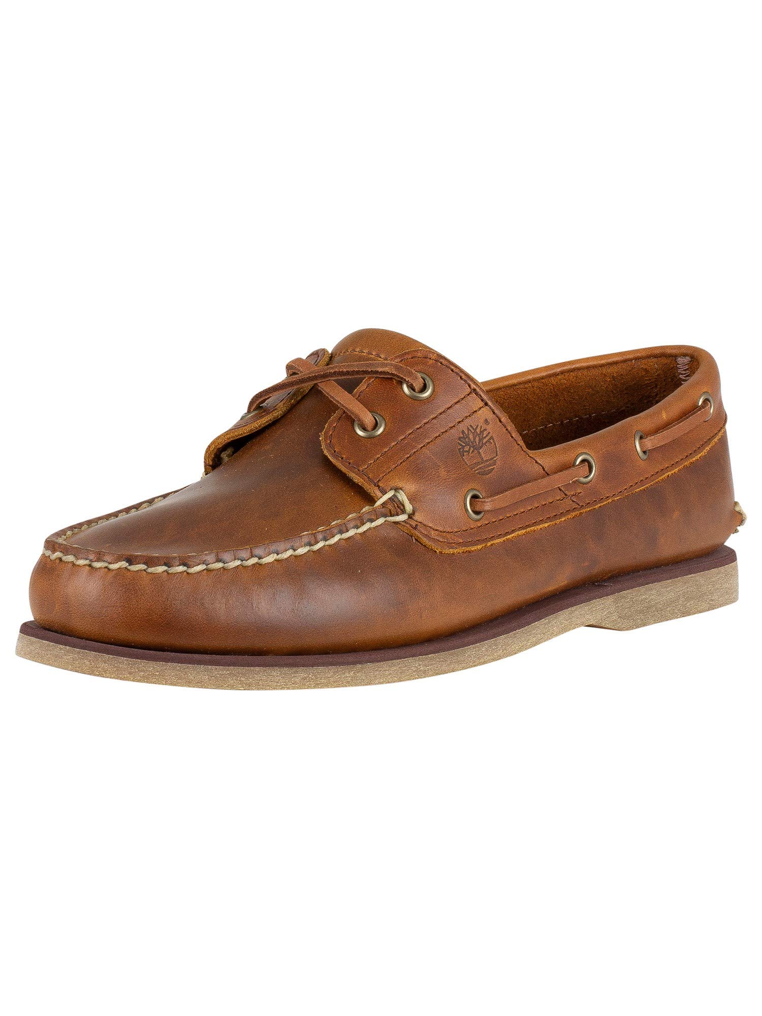 Timberland Classic 2 Eye, Scarpe da Barca Uomo, Marrone Brown Sahara 01, 41.5 EU