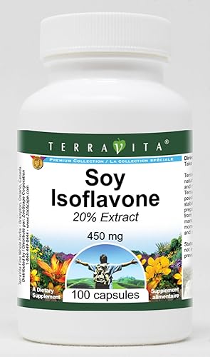 Isoflavona de soja 20% - 450 mg (100 Cápsulas, ZIN 521420) - Paquete de 3