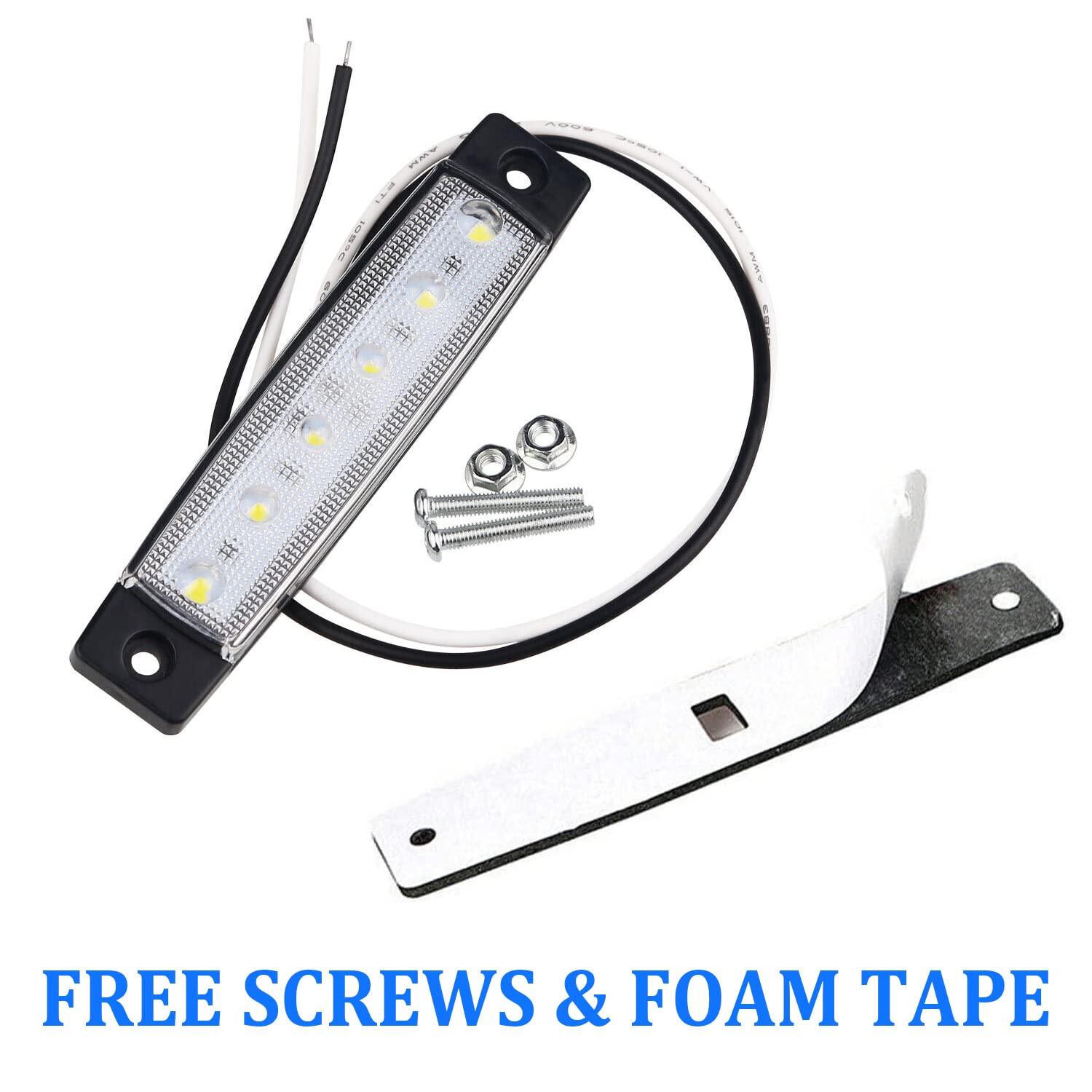 10 x 6 LED clearence Bus camión remolque marcador lateral Indicadores freno cola luz de freno Lámpara 12 V