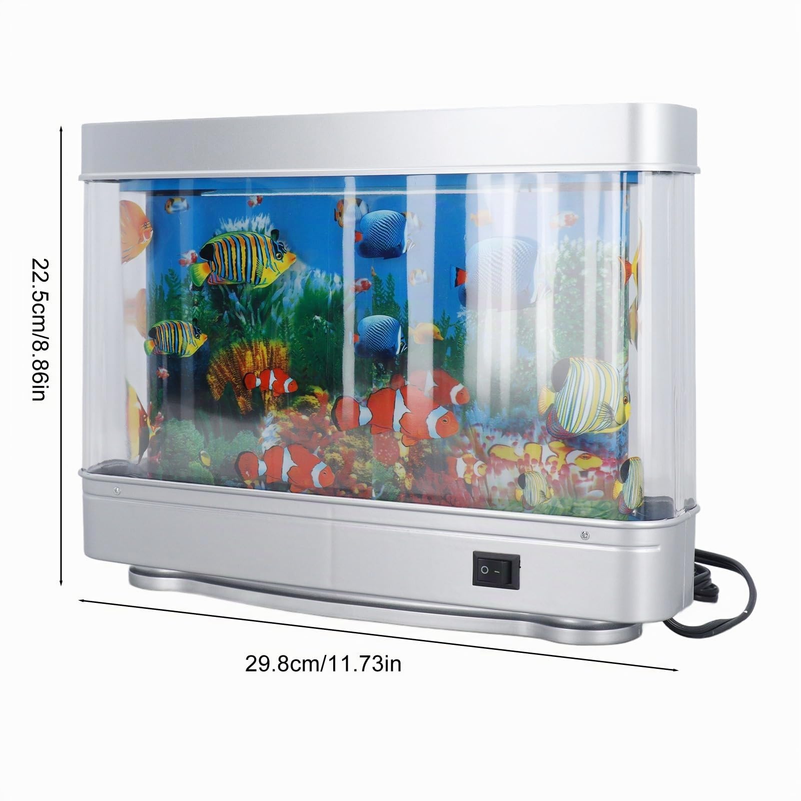 Lampe de Poisson Ornementale Simulée, Lampe D'aquarium Artificiel, Lampe Décorative, Mini Lumière D'océan à LED pour la Maison, le Bureau, la Chambre D'enfants (Prise UE 220V)