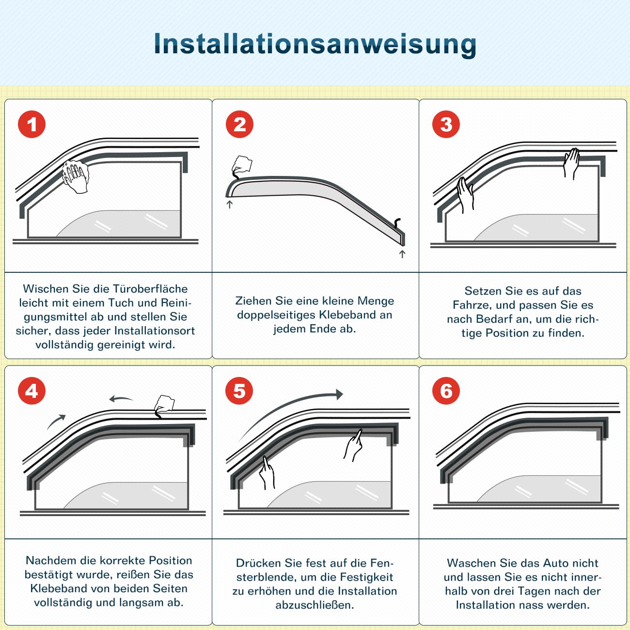 Windabweiser Regenabweiser kompatibel mit VW Golf 7 / VII 2012-2019 5-türig, Selbstklebend Tape-On Autofenster Regenschutz Regenabweiser Deflektoren, 4-TLG Set, Rauchgrau, Vorne,Aerodynamisch