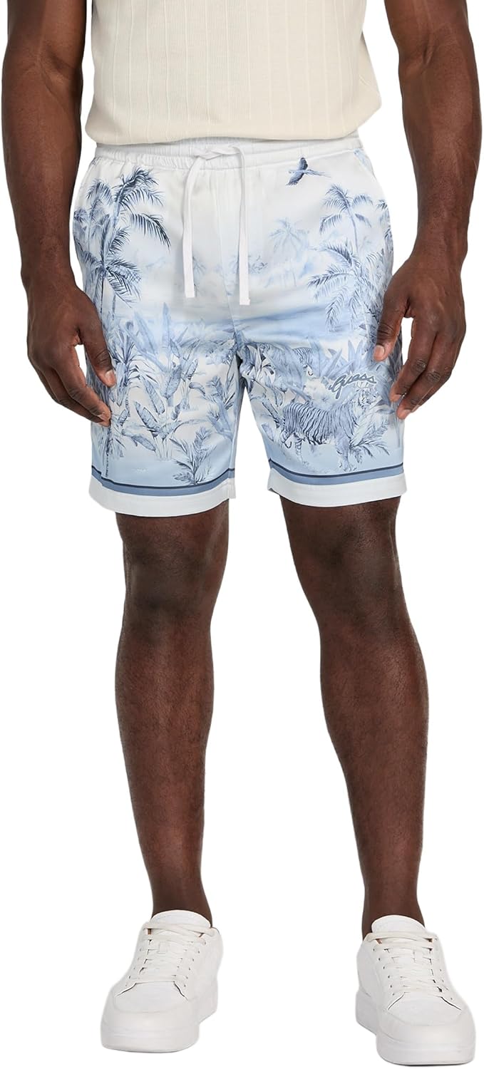 GUESS Men's Eco Short Sleeve Charm Big Cat Short