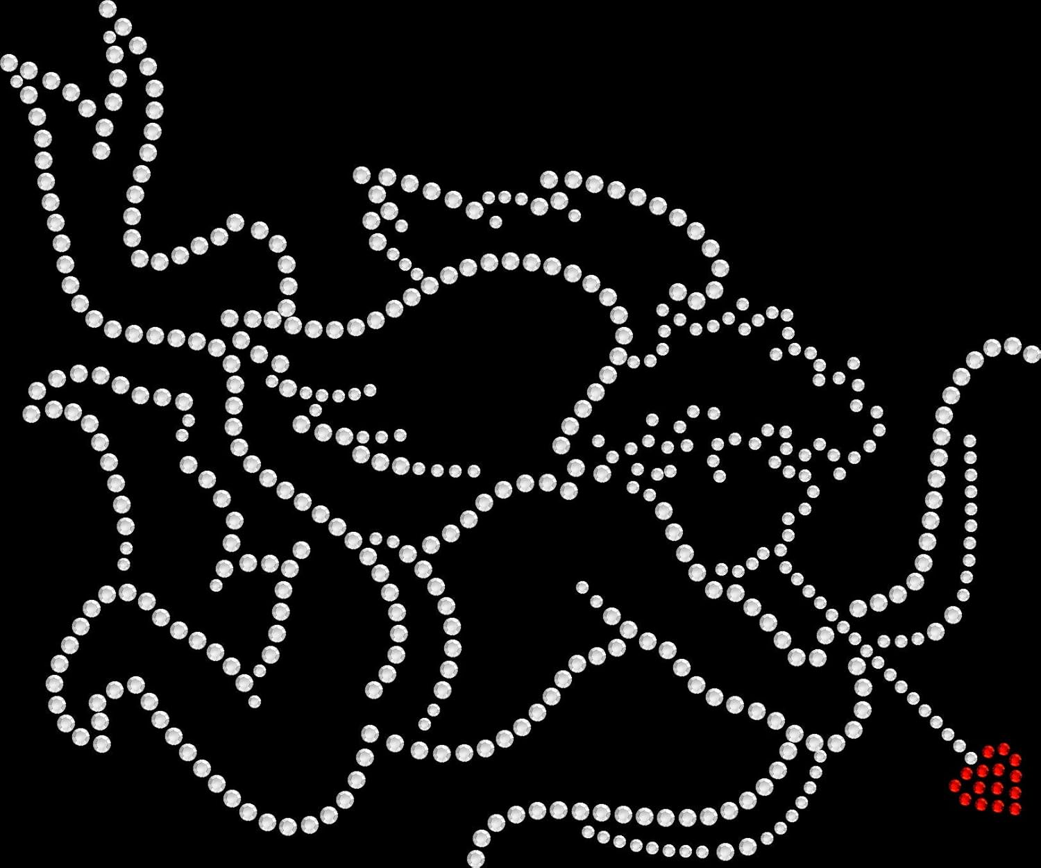 Rhinestone Bling Sparkle Iron On Transfer DIY Cupid Heart Love Valentines