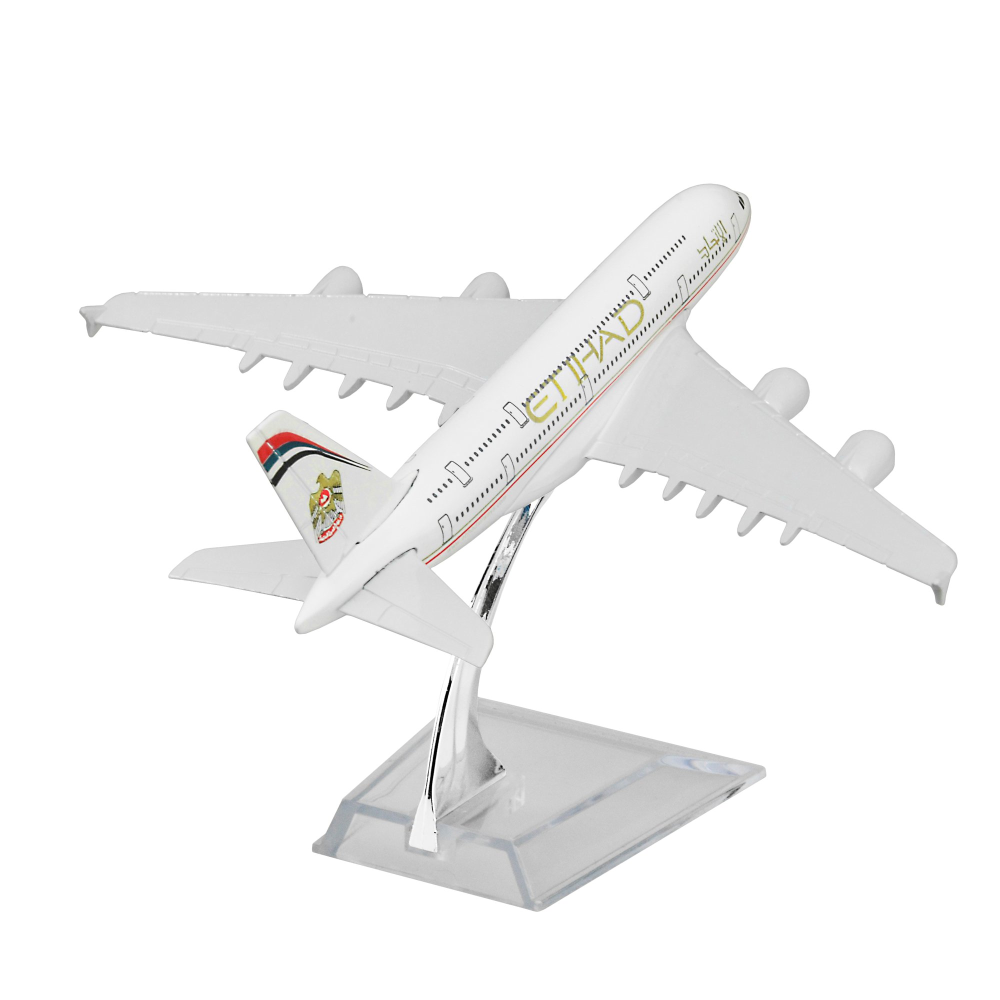 Maquette A380 1/200 Pré-construite Avec Support – Moulage Sous Pression, 37,5 Cm, Décoration Ou Collection