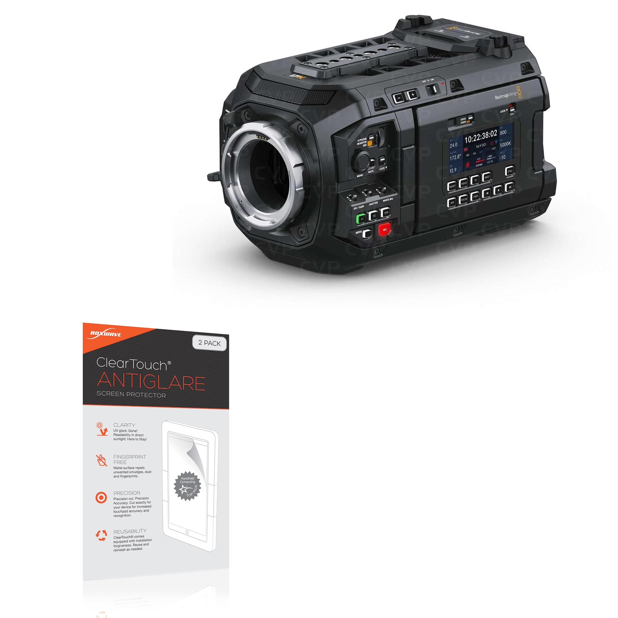 BoxWave Screen Protector Compatible with Blackmagic URSA Cine 17K 65 - ClearTouch Anti-Glare (2-Pack), Anti-Fingerprint Matte Film Skin